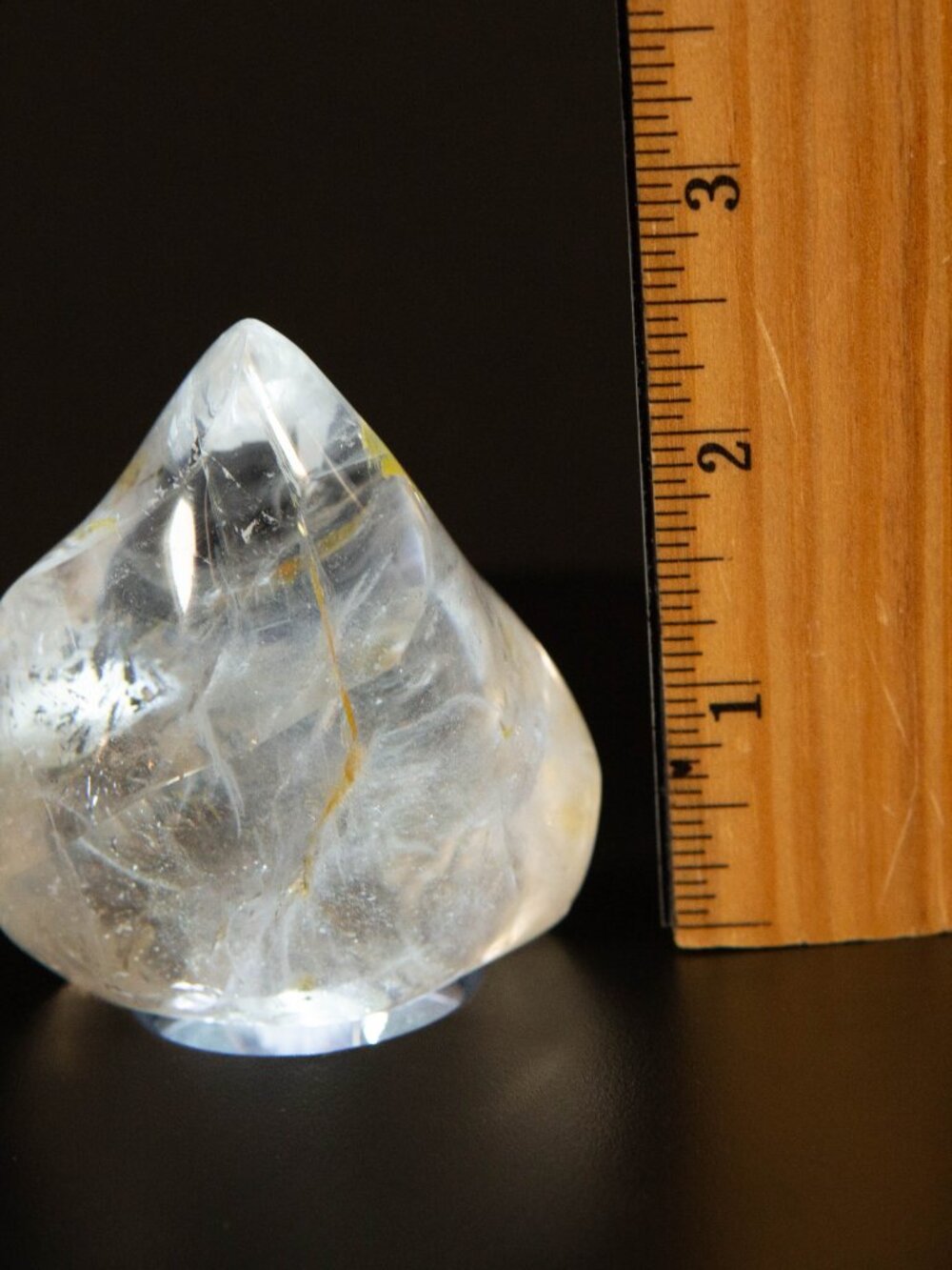 AA+ Clear Quartz Flame Crystal Rainbow & Golden Healer Inclusions 2.5” - Picture 16 of 16